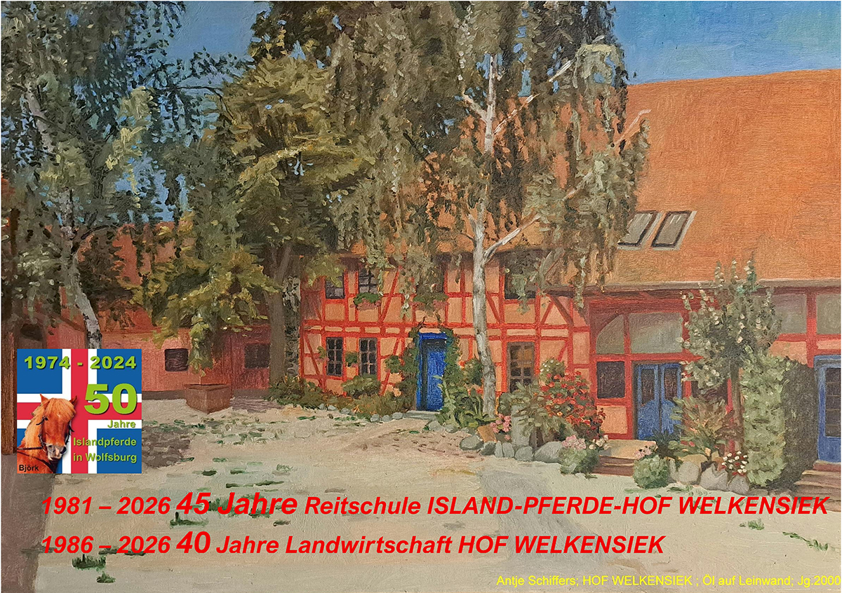 Hof Welkensiek, gemalt von der Künstlerin Antje Schiffers